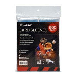 Clear Card Sleeves Standard 2.5" x 3.5" 500ct