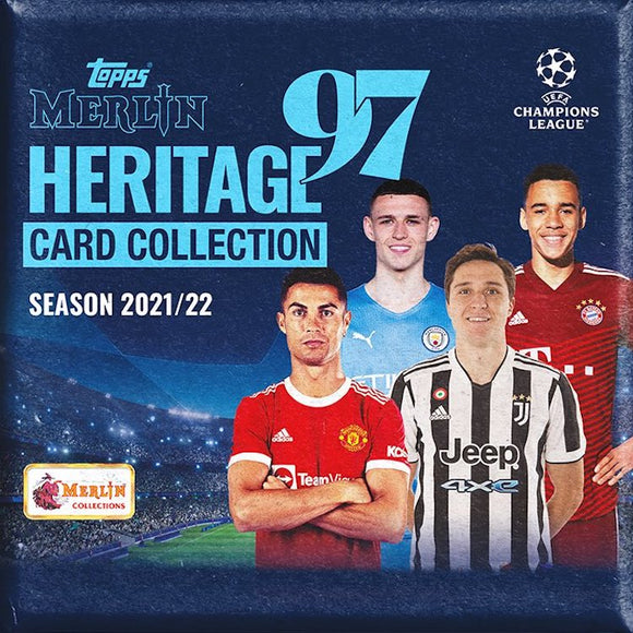 2021-22 Topps Merlin Heritage 97 UEFA Champions League (AUTO GUARANTEED IN EACH BOX)